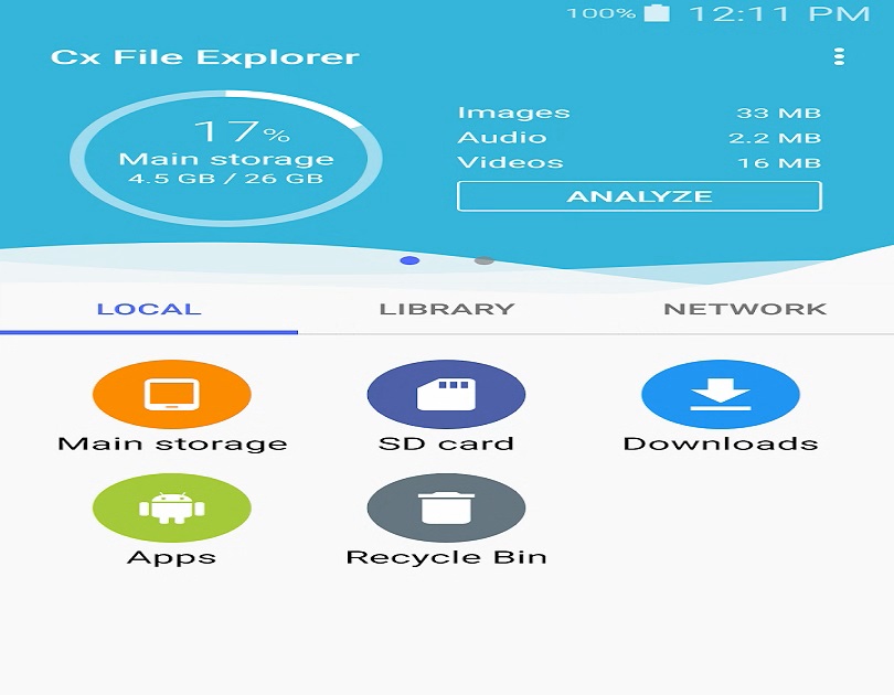 cx file explorer zip folder